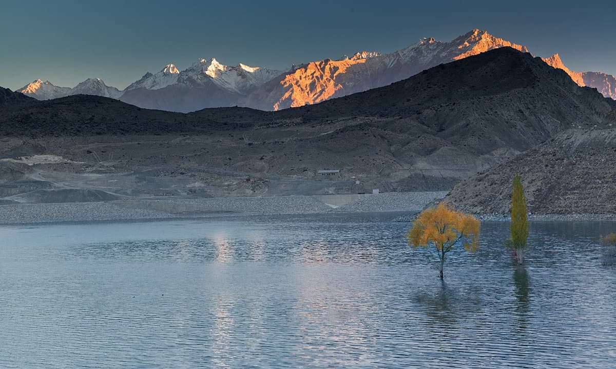 Sadpara lake at dawn